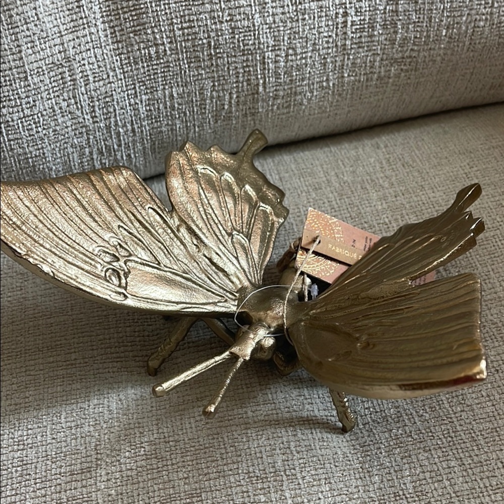 Gold Butterfly Decorative Accent Brass